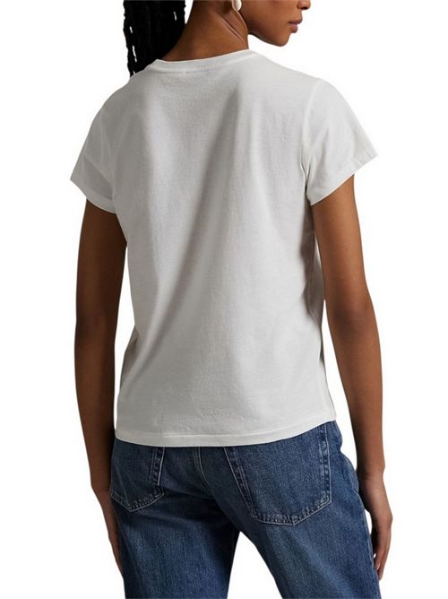 t-shirt donna girocollo mezza manica bianco Ralph Lauren | 211898698005